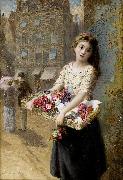 Augustus Earle A street flower seller oil painting artist